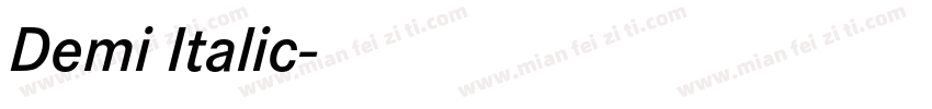 Demi Italic字体转换